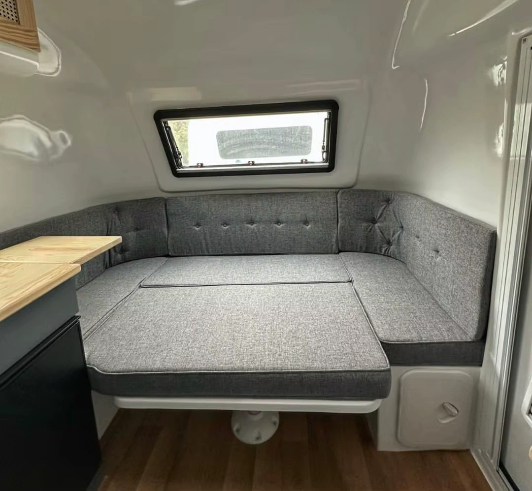 Small Offroad Camper Trailer RV Caravan Independent Suspension LED Lights Electric Brake Camping Travel Kitchen Tent for sale