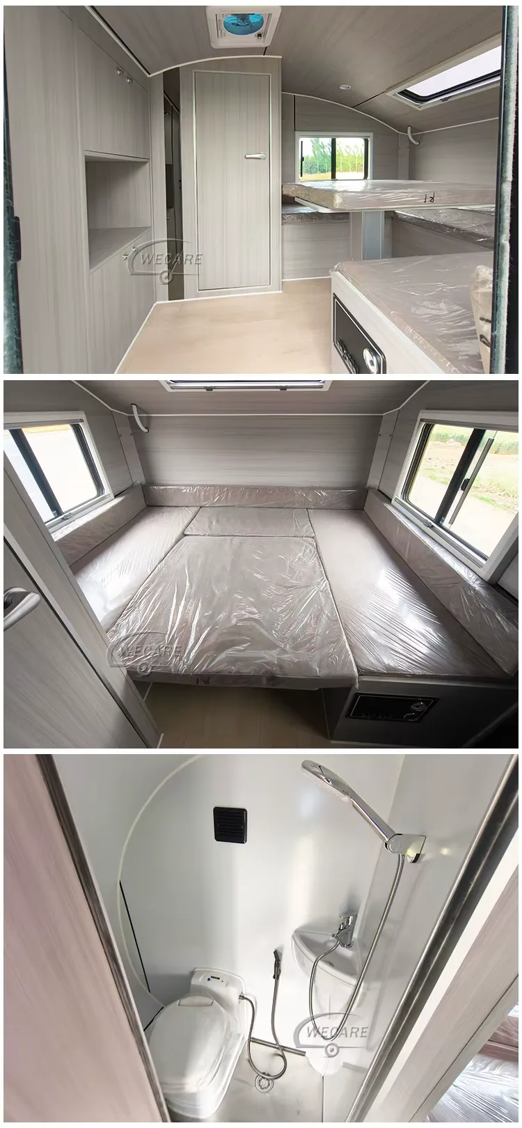 WECARE Factory Custom Overland Trailer Mini caravan Aluminum Teardrop Camper Small Camper Trailer Australian caravan