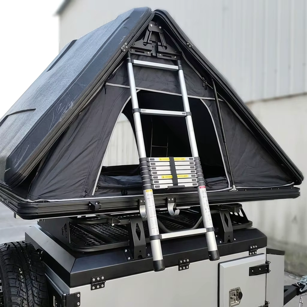 Off Road Camper Trailer with Roof Tent & Pull-Out Kitchen 526kg Payload Overland Camping Trailer