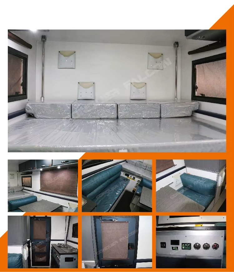 New Arrival Outdoor Expedition Luxury Motorhome Camping Trailer Big Offroad Camper With Slide Out Kitchen for Sale