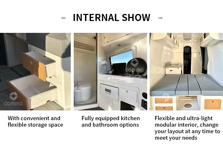 Workout One Bedroom 15 Foot Hybrid Camper Travel Van caravan Factories Made in China with Stand