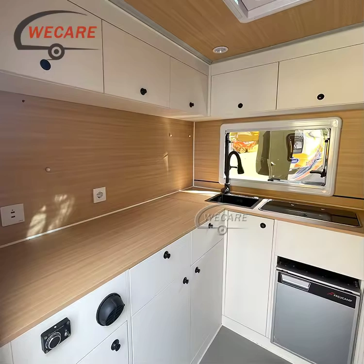 Sally Skadoo Off Road Mini Caravan Interior Kitchen Sink and Storage