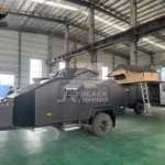 The Shark 2 off-road camper trailer from Black Rhino features a rugged aluminum chassis for Australian adventures.