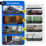 Comparison chart showing Black Rhino-2A off-road caravan quality versus inferior competitor trailer build standards.